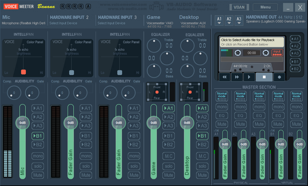 Voicemeeter Setup